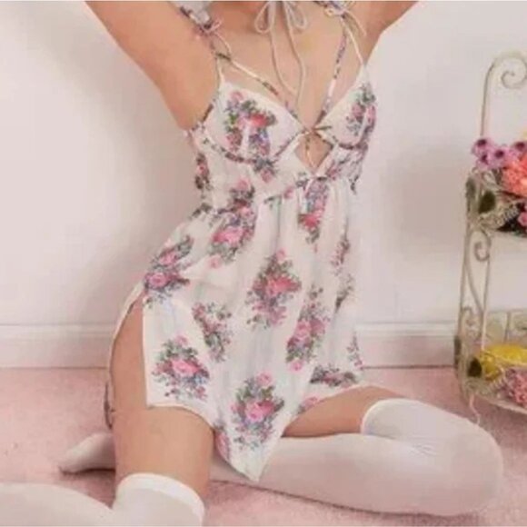 New! For Love And Lemons Lailah Slip Mini Dress Size Small 25054 - Picture 4 of 11